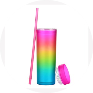 Acrylic rainbow tumbler