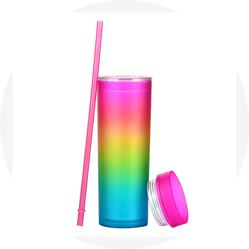 Acrylic rainbow tumbler